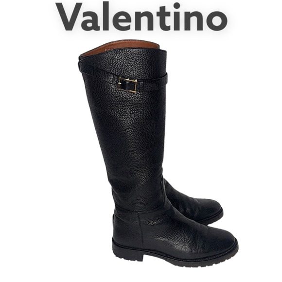 VALENTINO GENUINE LEATHER BOOTS SHOES MADE IN ITALY WO'S EU 35.5 - Picture 2 of 14